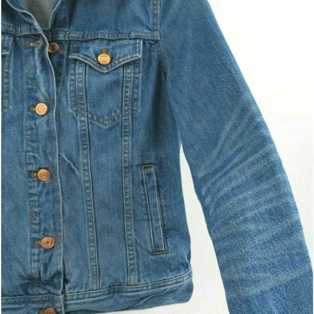 J. Crew Size XS Trade Mark Denim Jacket Copper Buttons - Picture 5 of 10